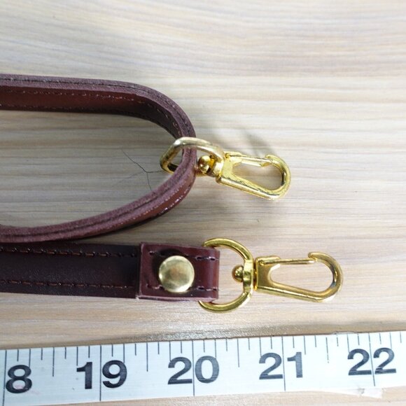 VINTAGE Bag Strap Brown Leather Crossbody Belt Handle Adjustable Retro 42 in‎ - Picture 6 of 9